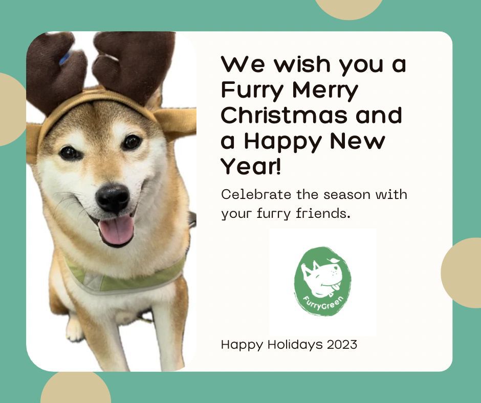 Furry Merry Christmas 2023!! Reduce Carbon Pawprint