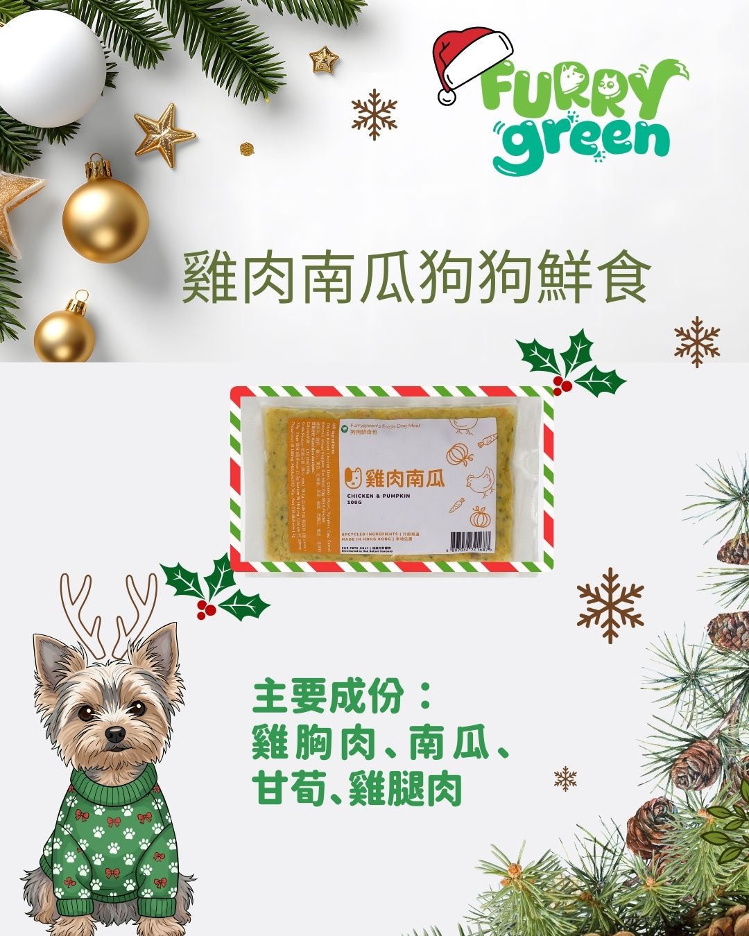 2025 Christmas Limited‑Edition Fresh Dog Food Set