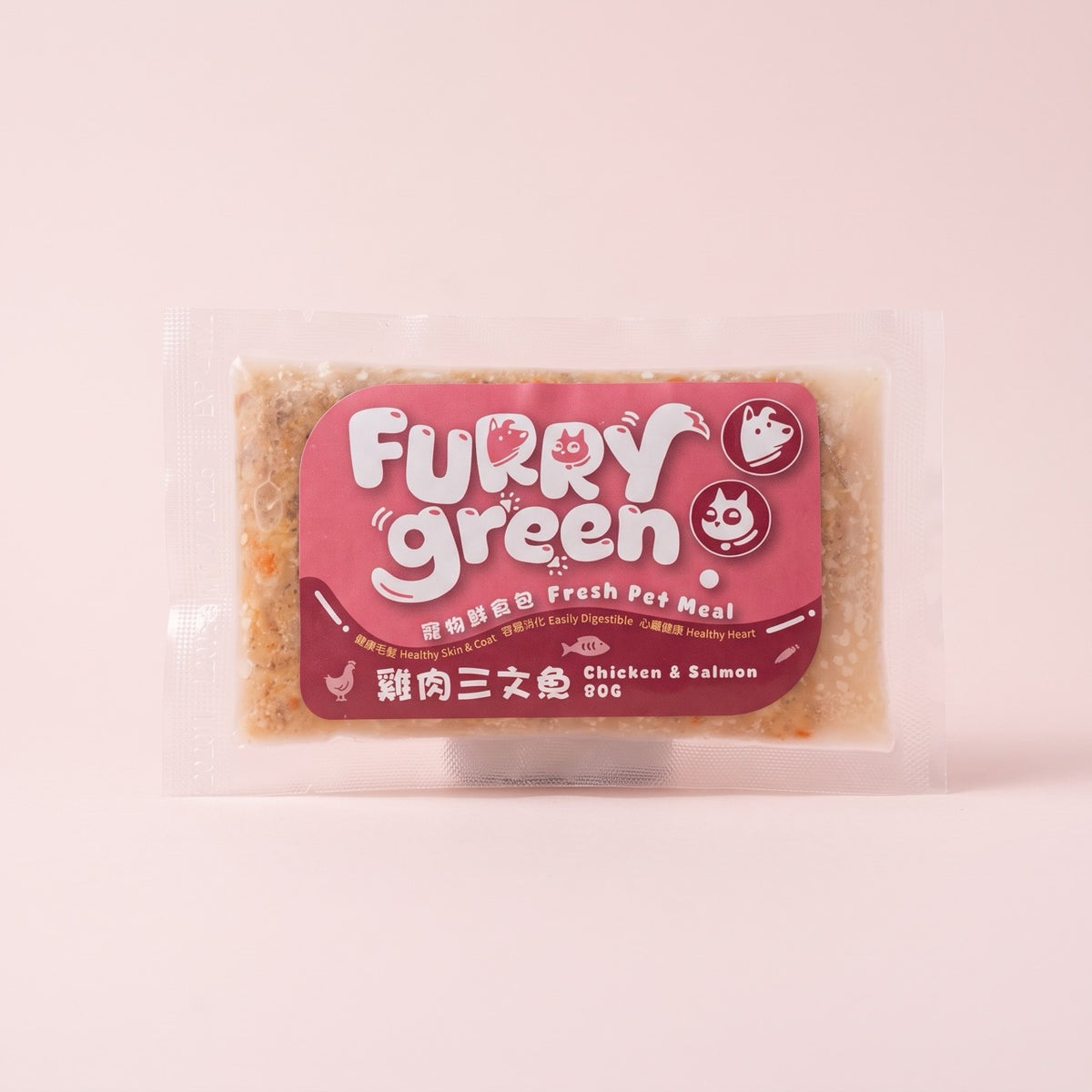 chicken salmon cat recipe furry green