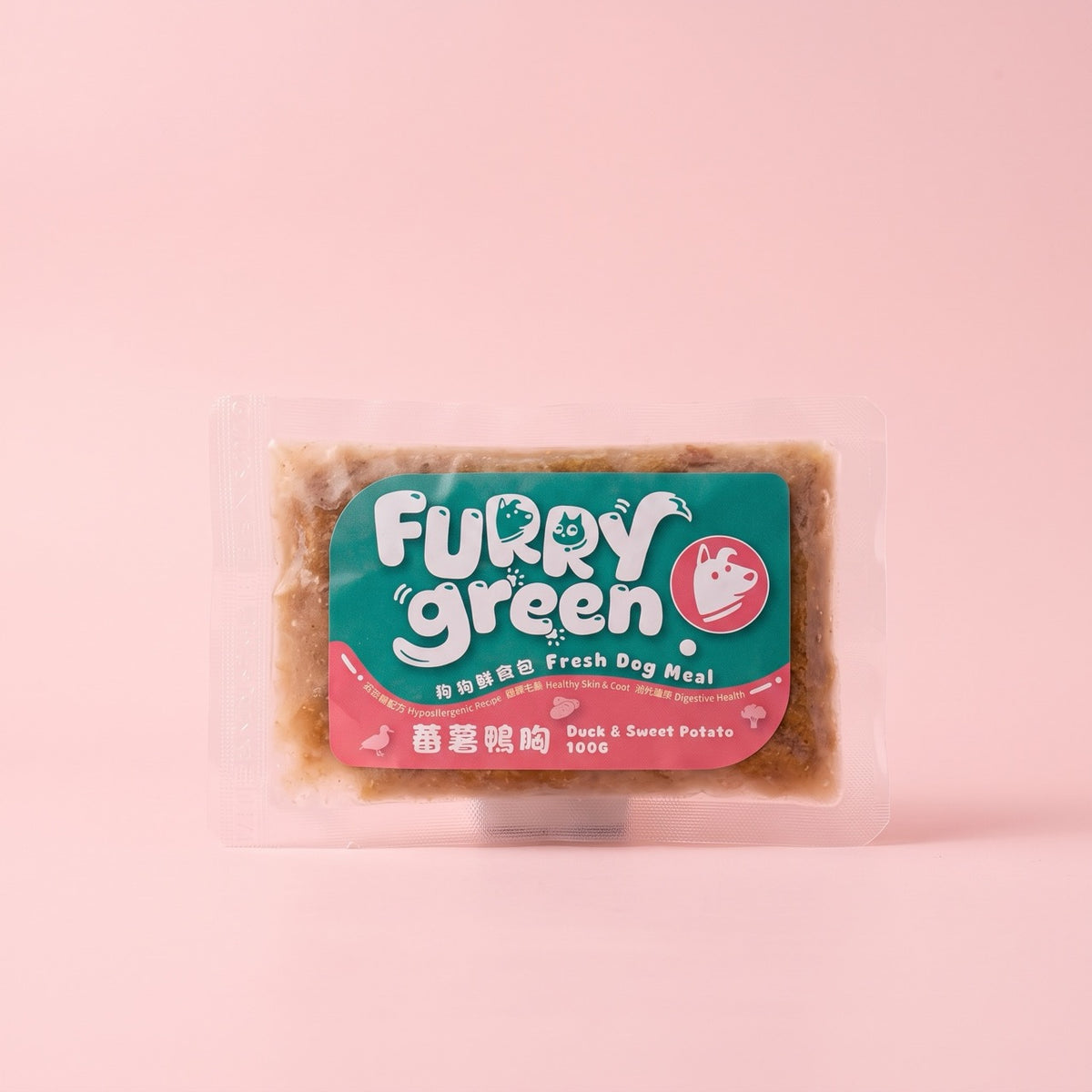 Duck Sweet Potato dog fresh food furry green
